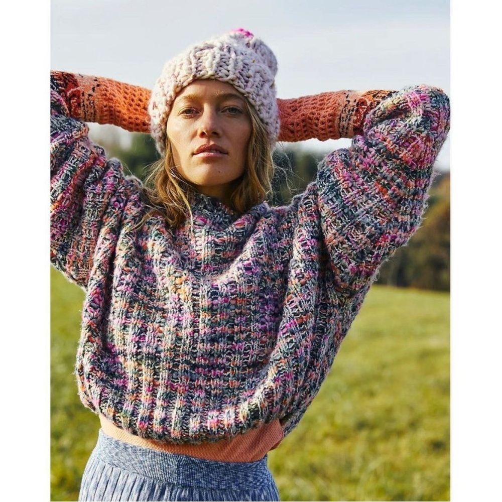 Free People Confetti Pullover Sweater Size XS